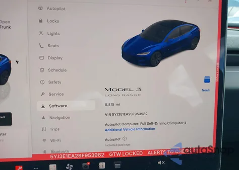 2025 Tesla Model 3 Long Range Rear-Wheel Drive из США, поврежденный, VIN 5YJ3E1EA2SF953982